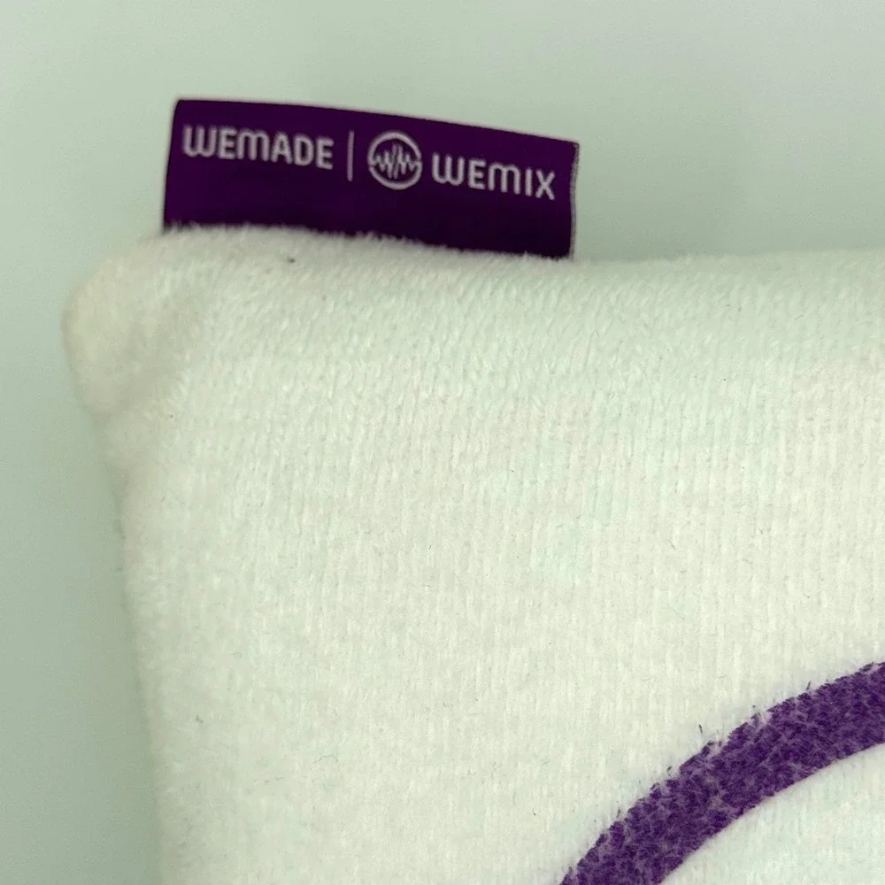 Wemade Wemix Plush Pillow Unisex Small White Purple Logo Tech Crypto Promo GDC